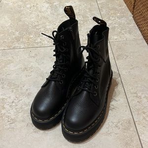 Black Classic Dr. Martens Air Cusion Sole Platform boots
